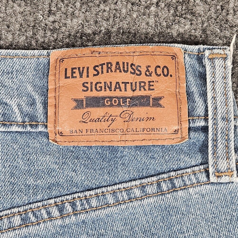 Signature by Levi Strauss Men Jeans 32x30 Blue Gold Label Regular Straight Flex